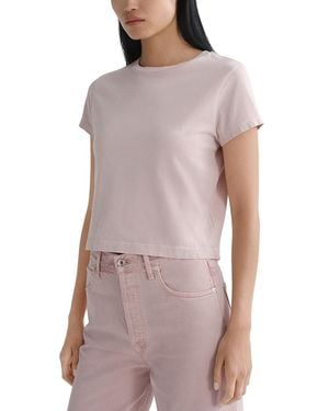 Agolde Adine Cotton Shrunken Tee - Purple