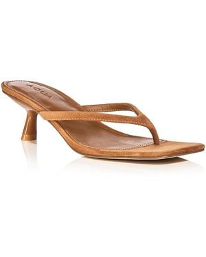 Aqua Ebony Thong Sandals - Brown