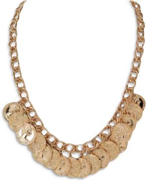 Aqua Coin Statement Necklace, 17.5-20.5 - Natural