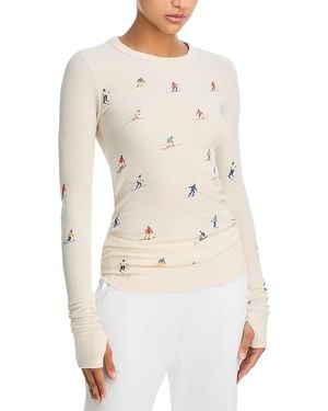 Aqua Alexa Long Sleeve Tee - White
