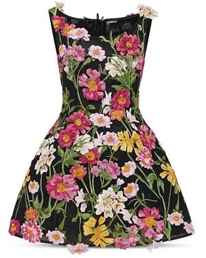 LEO LIN Lyra Embroidered Mini Dress - Black