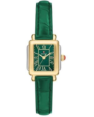 Michele Deco Madison Mini Watch, 23Mm X 24Mm - Green