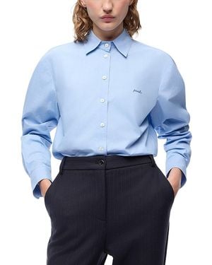 Pinko Connie Cotton Long Sleeve Shirt - Blue