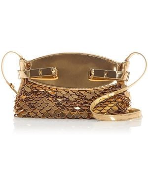 Ferragamo Hug Sequin Embellished Clutch - Brown