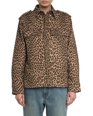 Zadig & Voltaire Taskam Leopard Denim Jacket - Brown