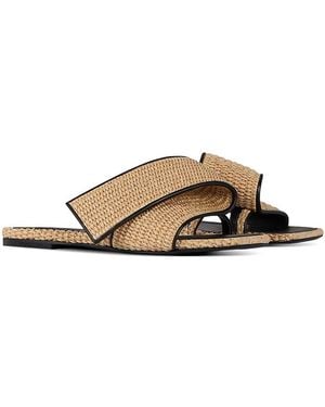 Givenchy Flat Slide Sandals - Natural