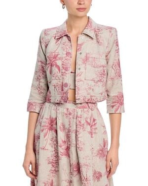L'Agence Eda Crop Jacket - Pink