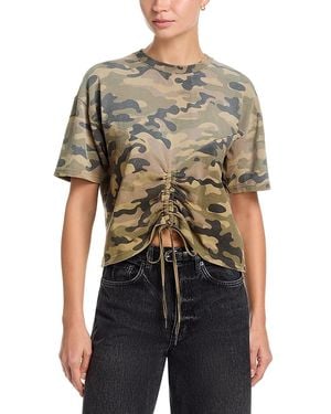 Ksubi Camo Ruched Everyday Short Sleeve Tee - Black