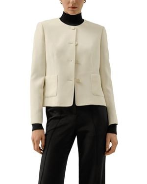 LILYSILK Tailored Silk Boxy Jacket - Natural