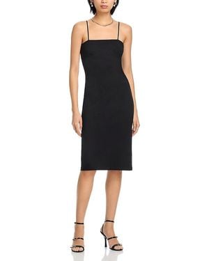 L'Agence Eira Spaghetti Strap Midi Dress - Black
