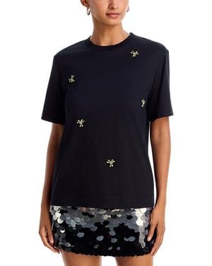 Simone Rocha Embellished Cotton Boy Tee - Black