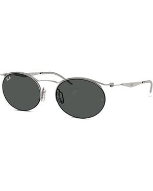 Ray-Ban Oval Sunglasses, 54Mm - Metallic