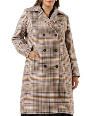 Estelle Frostfall Plaid Coat - Brown