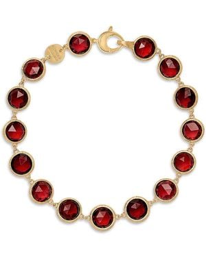 Marco Bicego 18K Gemstone Bezel Link Bracelet - Red