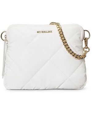 MZ Wallace Quilted Bowery Crossbody Bag - White