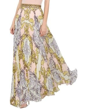 Alice + Olivia Printed Long Skirt - White