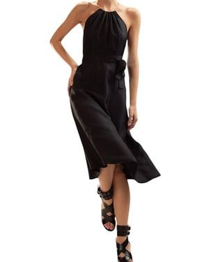 Cynthia Rowley Talita Silk Wrap Dress - Black