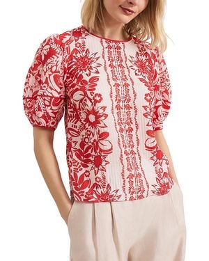 Phase Eight Vivi Printed Top - Red