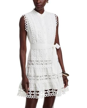 LAYERED WITH LOVE Aubrey Tie Front Shirtdress - White