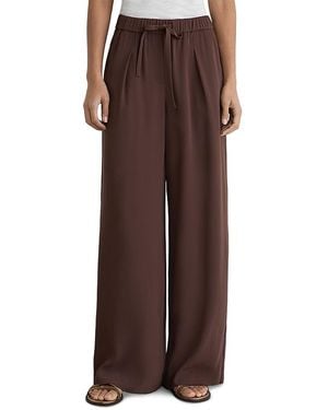 Reiss Petite Elastic Waist Pants - Brown