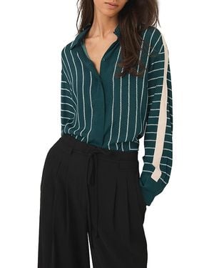 Mint Velvet Striped Shirt - Blue