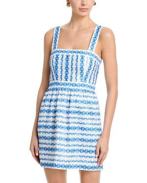 French Connection Structured Taffeta Mini Dress - Blue