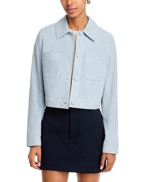 FRAME The Small Suede Jacket - Blue