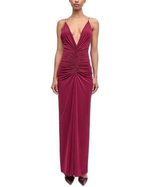 Ronny Kobo Anya Ruched Gown - Red