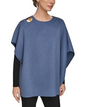 Donna Karan Pullover Cape - Blue