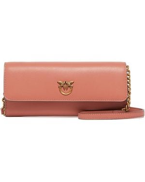 Pinko Love Tiny Birds Wallet On Chain - Pink