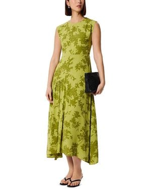 Whistles Floral Asymmetric Dress - Green