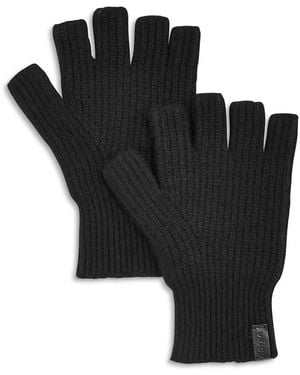 Vince Fingerless Cashmere Gloves - Black