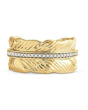 Anabel Aram Feather Ring - Metallic