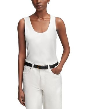 Argent Silk Tank Top - White