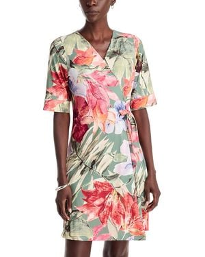 Tommy Bahama Carmela Island Bloom Elbow Sleeve Dress - Red