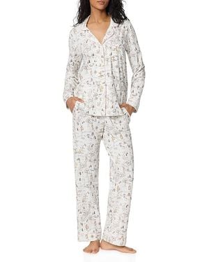 Bedhead Cotton Stretch Long Sleeve Pajama Set - White