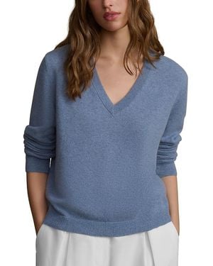 Jenni Kayne Flynn Cashmere V Neck Sweater - Blue