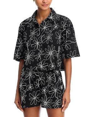 Solid & Striped The Ezra Embroidered Shirt - Black