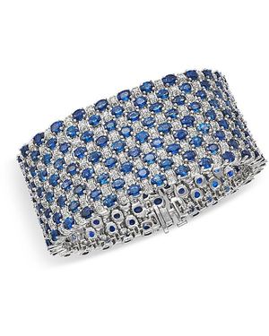 Bloomingdale's Fine Collection Sapphire & Diamond Multi Row Bracelet - Blue