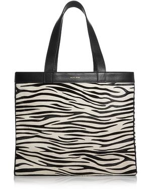Anine Bing Rio Medium Zebra Leather Tote Bag - Black