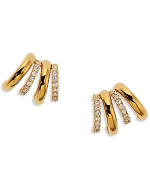 Nadri Muse Multi J Stud Earrings - Metallic