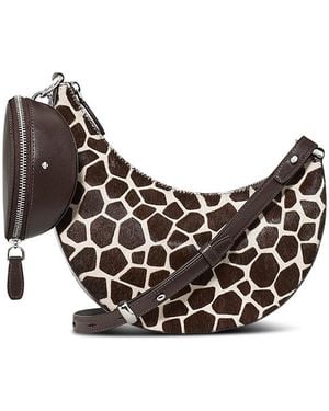Kate Spade Duo Giraffe Print Calf Hair Crossbody Bag - Brown