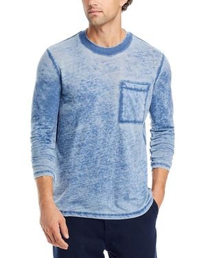 ATM Burnout Long Sleeve Pocket Tee - Blue