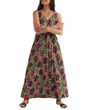 Seasalt Cornwall Polmanter Jersey Fit Flare Dress - Brown