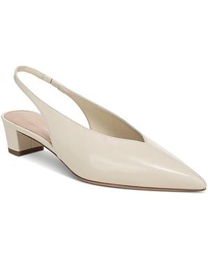 Veronica Beard Pamela Leather Slingback Pumps - White