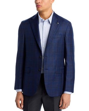 Jack Victor Midland Plaid Regular Fit Sport Coat - Blue