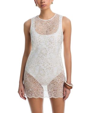 Stylest Aqualace Quick Dry Shift Dress Swim Cover-Up - White
