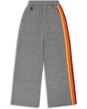 Aviator Nation Side Stripe Wide Leg Pants - Gray