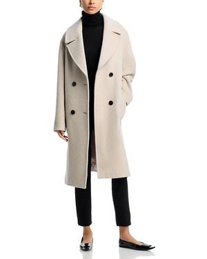 Aqua Double Breasted Coat - Natural