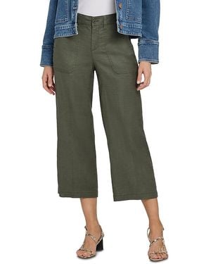 NYDJ Petite Wide Leg Cargo Capri Pants - Green
